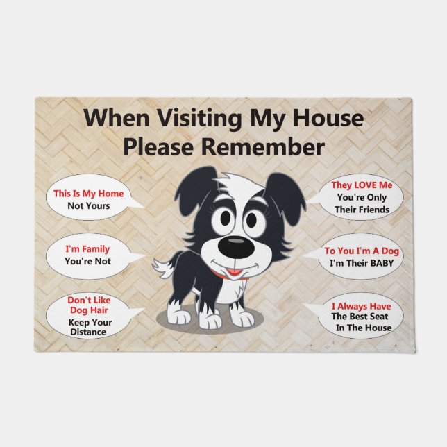 Paillasson Porte de chien personnalisée (Devant)