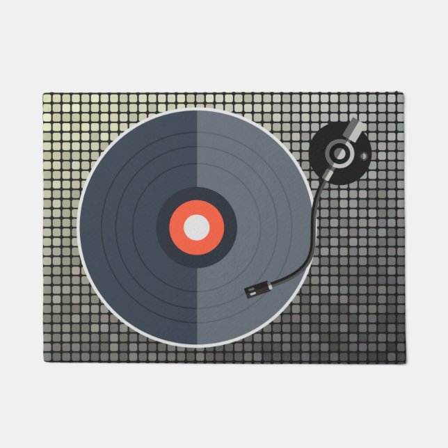Paillasson Porte de disques vinyle (Devant)