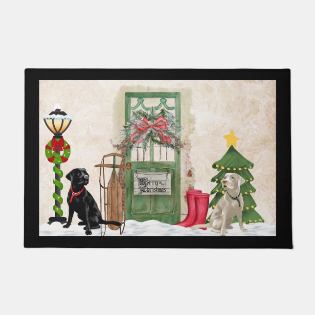 Paillasson Porte de Noël du Labrador Retriever (Devant)
