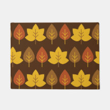 Porte décorative de feuilles d'automne