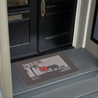 Paillasson Porte d'Eléphants Africains