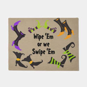 Paillasson Porte d'Halloween colorée et drôle - Chaussures de