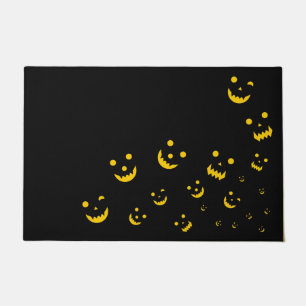 Paillasson Porte d'Halloween - Faces brillantes