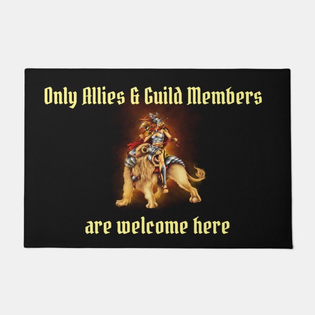 Paillasson Porte d'Imaginaire du cavalier Lion (Devant)