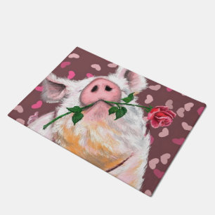 Paillasson Porte drôle de porc