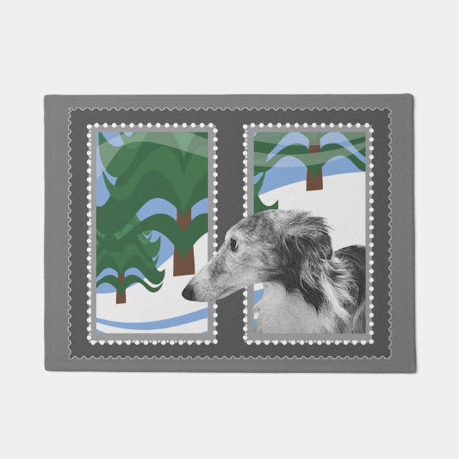 Paillasson Porte en argent (Devant)