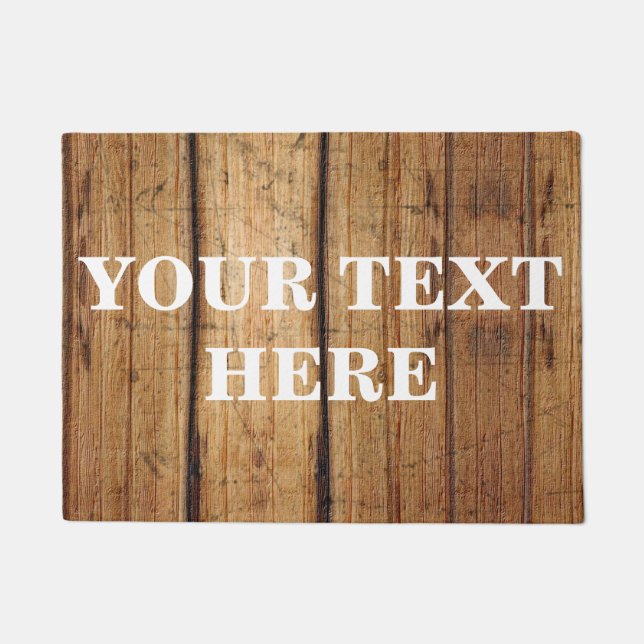 Paillasson Porte en bois de bambou personnalisée (Devant)