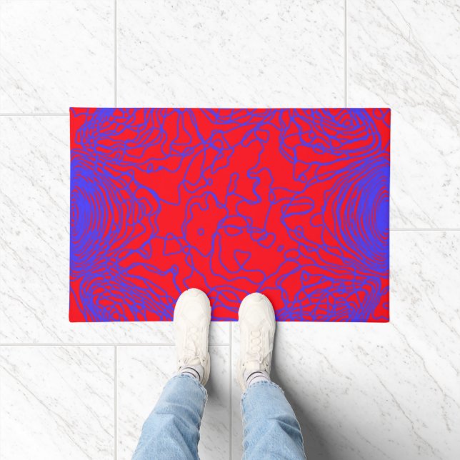 Paillasson Porte en Fil bleu (Intérieur)