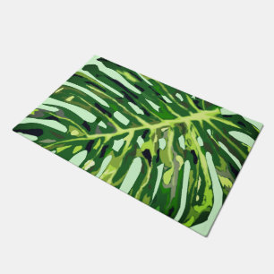 Paillasson Porte Feuille de Monstera Tropical