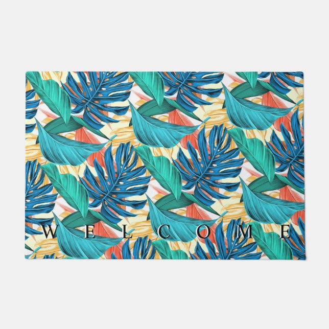 Paillasson Porte Feuille tropicale (Devant)