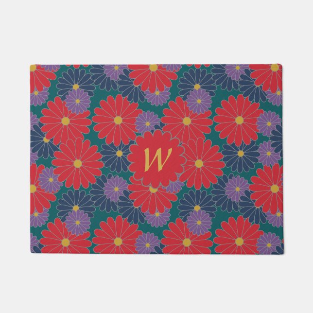 Paillasson Porte florale de automne éclatante (Devant)