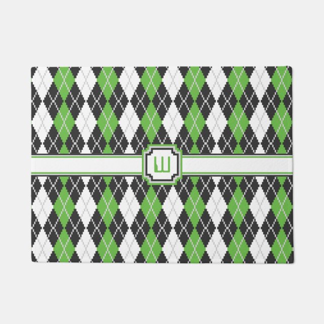 Paillasson Porte Jacquard rétro (Devant)