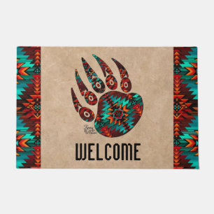 Paillasson Porte mâle de l'ours tribal