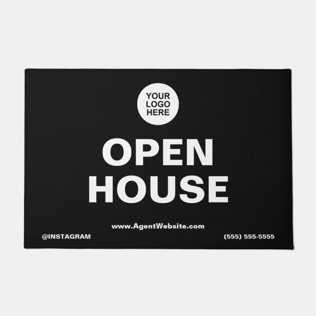 Paillasson Porte-manches OUVERTE personnalisée (Devant)