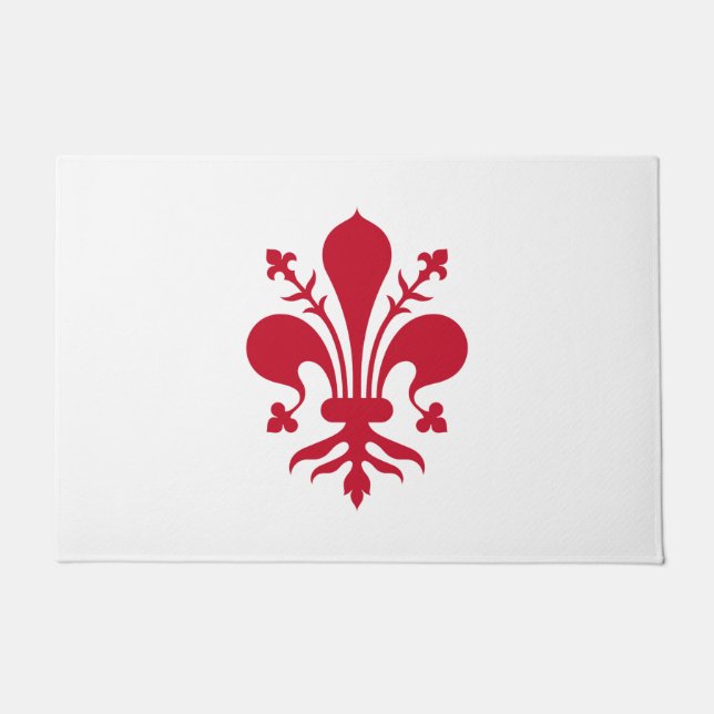 Paillasson Porte Mat avec Drapeau de Florence, Italie (Devant)