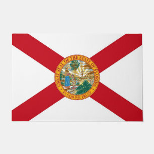 Paillasson Porte Mat avec Drapeau de Floride Etat, USA