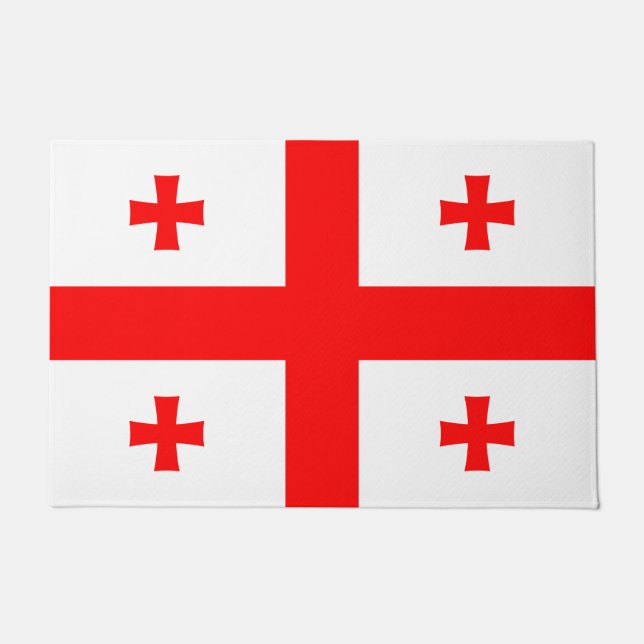 Paillasson Porte Mat avec Drapeau de Géorgie (Devant)
