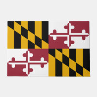 Porte Mat avec Drapeau de Maryland State, USA