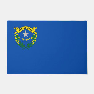 Paillasson Porte Mat avec Drapeau de Nevada State, USA