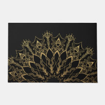 Porte Mat - Golden Bee Mandala