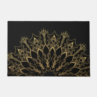 Paillasson Porte Mat - Golden Bee Mandala