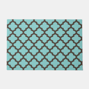 Paillasson Porte Motif Turquoise