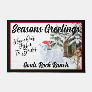 Paillasson Porte - Noël jolie chèvre en soie