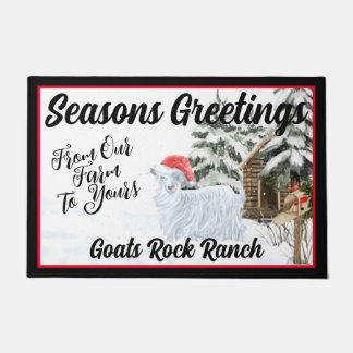 Paillasson Porte - Noël jolie chèvre en soie