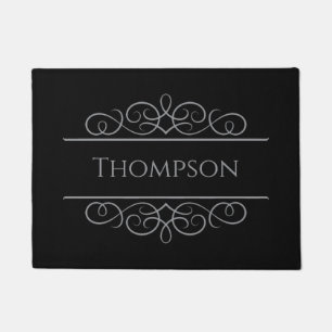 Paillasson Porte noire élégante sur mesure