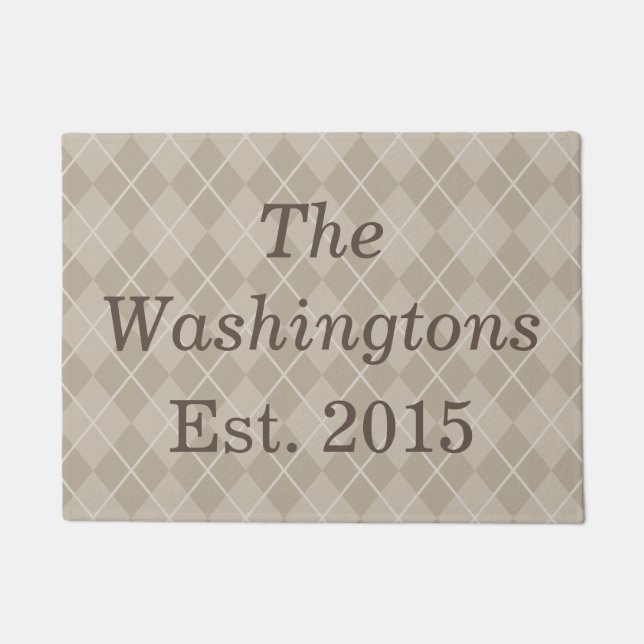 Paillasson Porte personnalisée Brown (Devant)