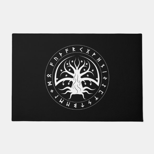 Paillasson Portes de Yggdrasil Circle Runes (Devant)