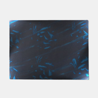 Paillasson Portes noires et bleues Abstraites