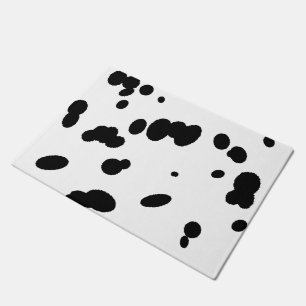 Paillasson Ports dalmatiens Fourrure de chien noir et blanc I