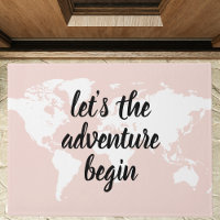 Positive rose Commençons l'aventure Carte du Monde