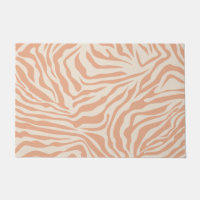 Poster de animal Beige Zebra Stripes