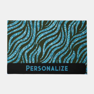 Paillasson Poster de animal de Parties scintillant Bleu Tiger