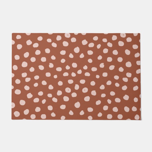 Paillasson Poster de animal Dots rouille Terracotta Dalmatie (Devant)