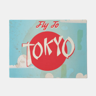 Paillasson Poster Voyage Retro vintage pour Tokyo