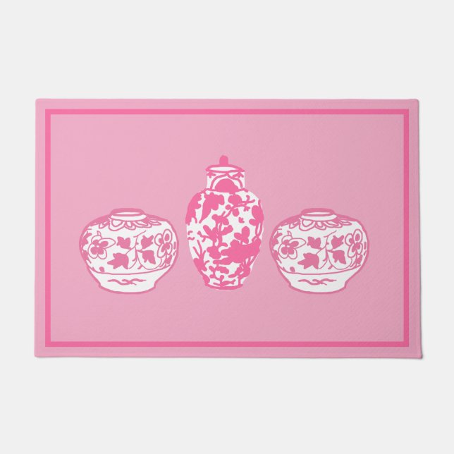 Paillasson Pots de gingembre roses (Devant)