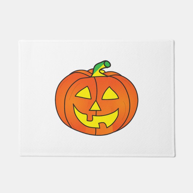 Paillasson Poulet de sorcière Citrouille d'Halloween (Devant)