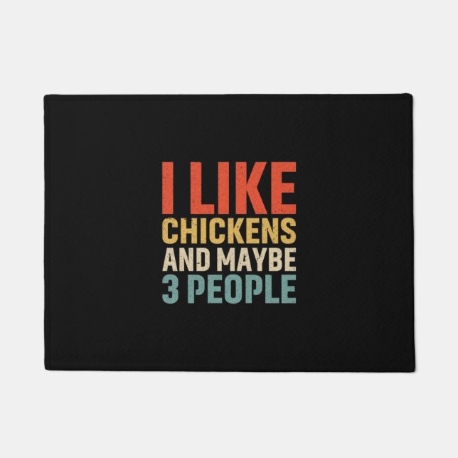Paillasson Poulet J'Aime Les Poulets (Devant)