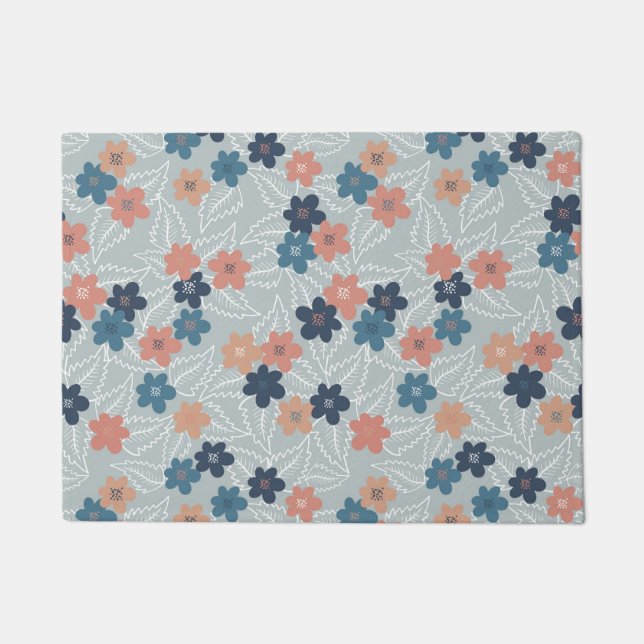 Paillasson Pré aux fleurs printanières colorées (Devant)