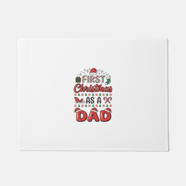 Paillasson Premier Noël Papa Fête (Devant)