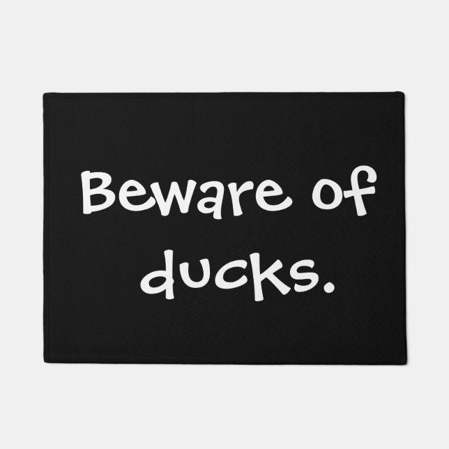 Paillasson Prenez garde des canards (Devant)