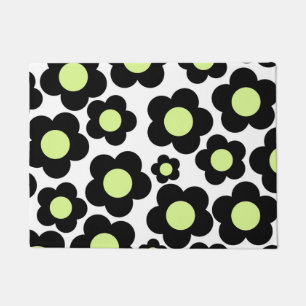 Paillasson Preppy Black Neon vert Hippie Motif