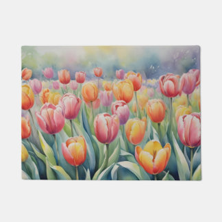 Paillasson Pretty spring tulips