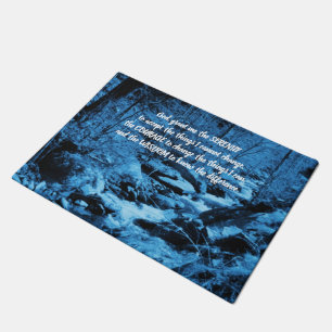 Paillasson Prière Sérénité Bleu Flowok Inspiration  