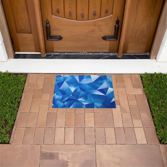 Paillasson Prisme de l'océan bleu Polygonale (De plein air)