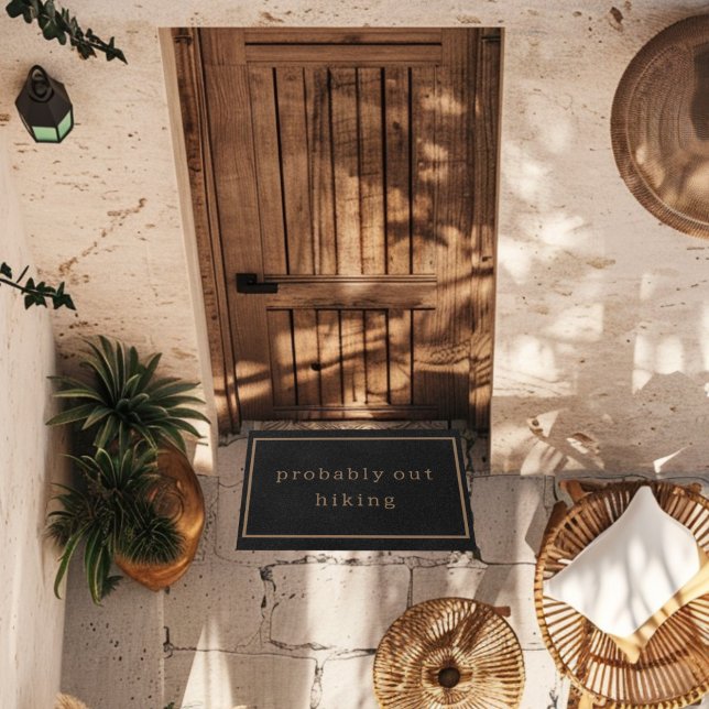 Paillasson Probablement hors Randonnée drôle Personnalisé Bla (Créateur téléchargé)