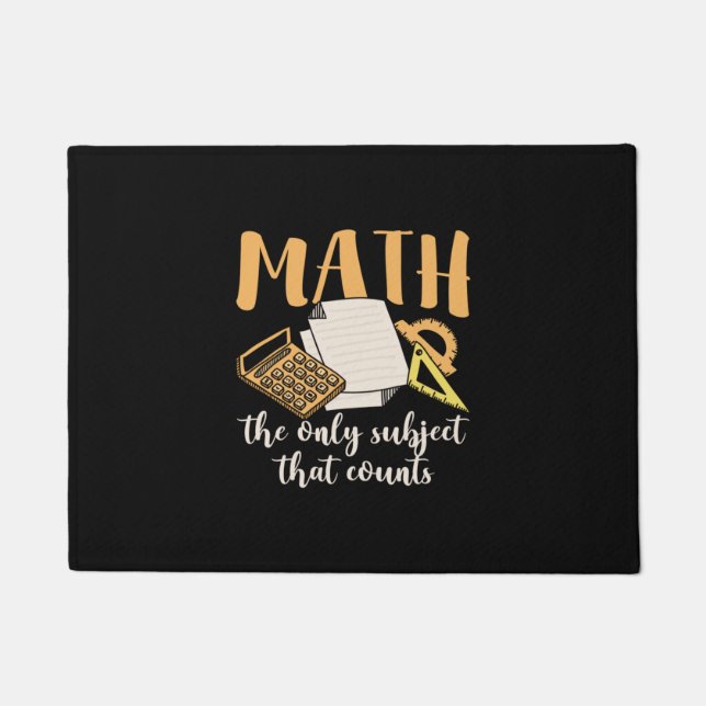 Paillasson Prof de maths les maths la seule matière (Devant)